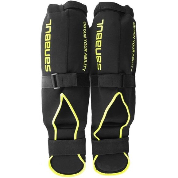 Sanabul Essential Sleeve Kickboxing Shin Guards MMA Muay Thai Neoprene Size XS - Picture 4 of 9